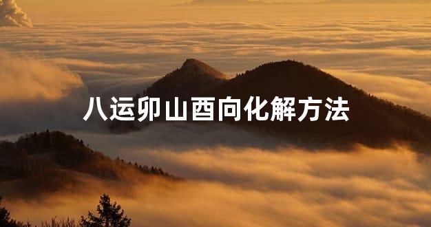 八运卯山酉向化解方法