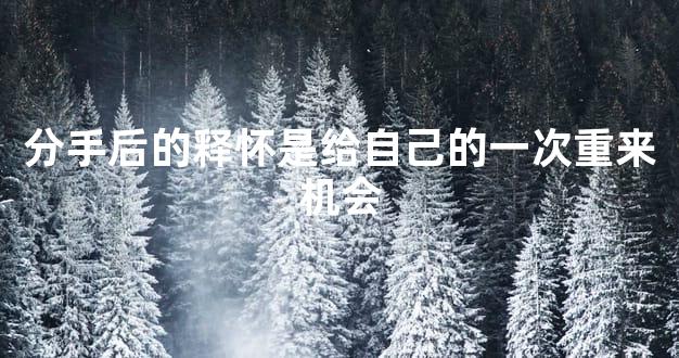 分手后的释怀是给自己的一次重来机会