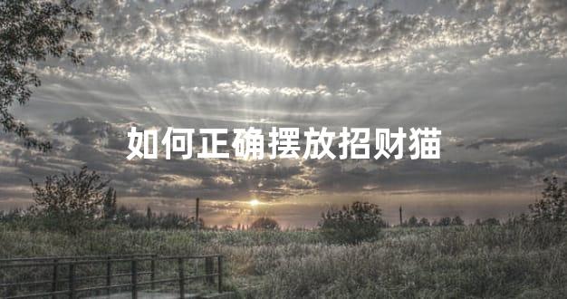 如何正确摆放招财猫