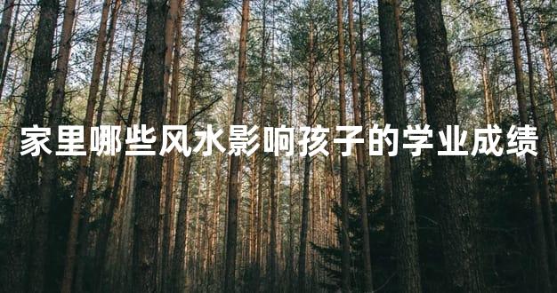 家里哪些风水影响孩子的学业成绩