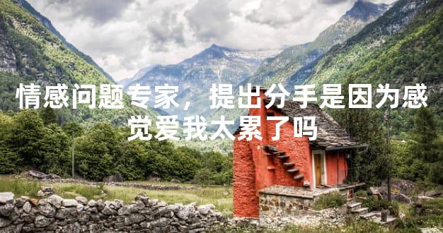 情感问题专家，提出分手是因为感觉爱我太累了吗
